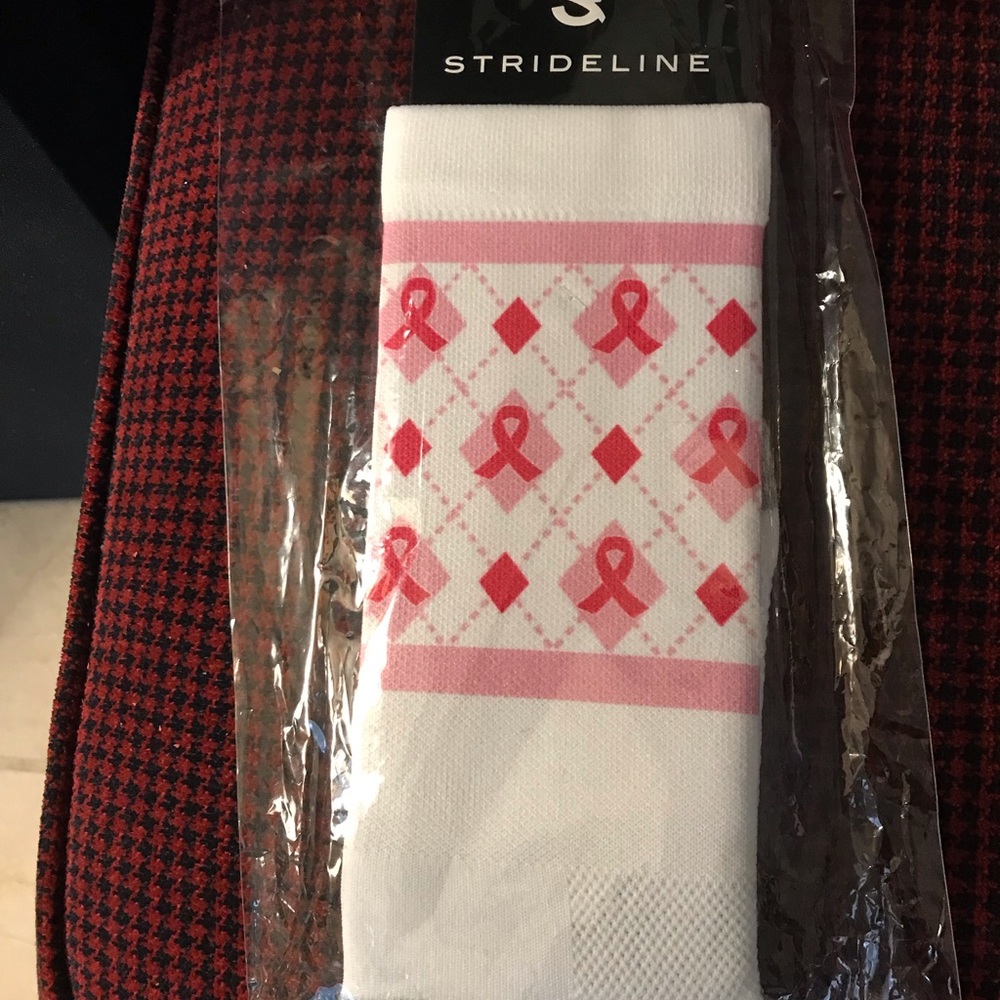 Strideline breast cancer socks